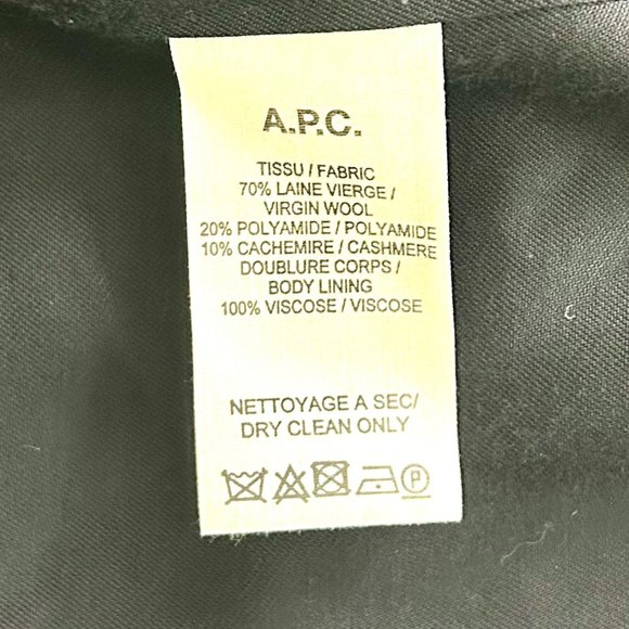 A.P.C. Men's Visconti Coat in Navy Blue Size M - Picture 7 of 9